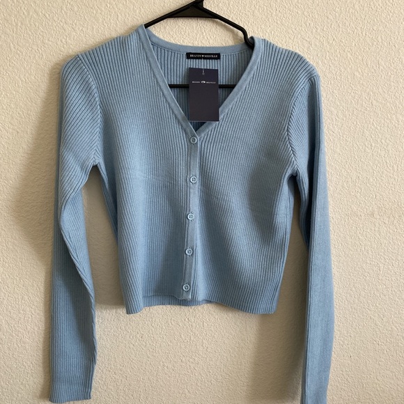 Brandy Melville sky blue Shannon cardigan sweater - Picture 2 of 3